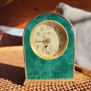 Howard Miller 645-108 Emerald Green Cararra Marble Arch table clock
